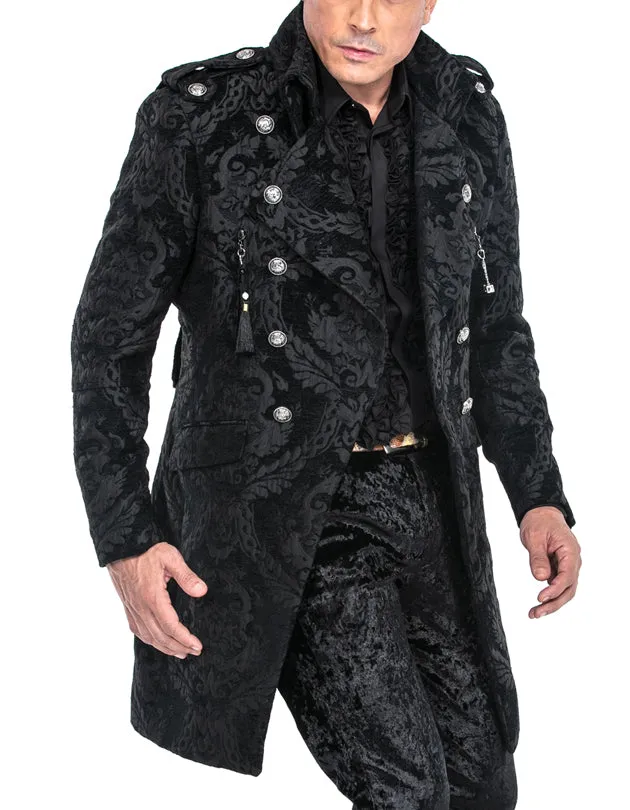 Men's Fashion Jacket - Majesty1 Black/Black - Stylish - Coat - Long