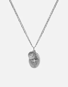 Miansai 24" Dove Grey Pendant Oxidized Sterling Silver Necklace