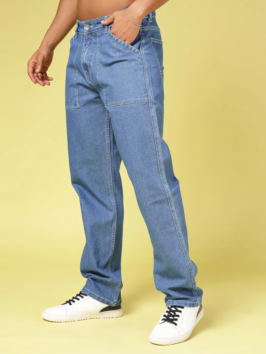 Modern Straight Fit Cotton Denim Jeans