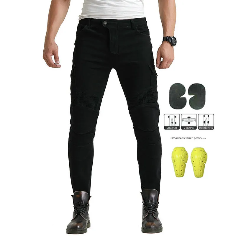 Motorcycle Riding Men's Pants with Knee Pads