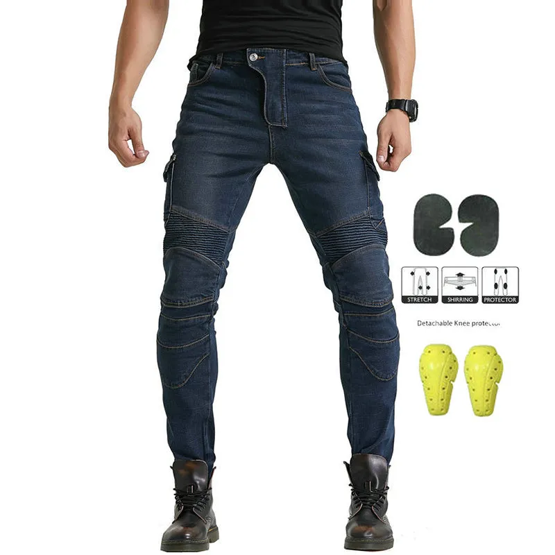 Motorcycle Riding Men's Pants with Knee Pads