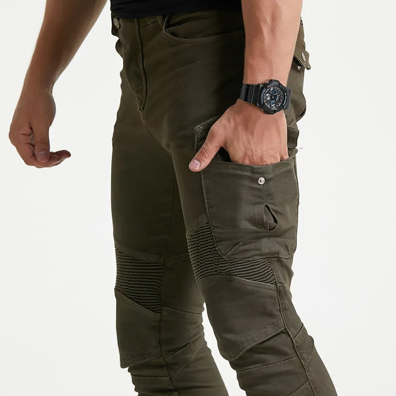 Motorcycle Riding Men's Pants with Knee Pads