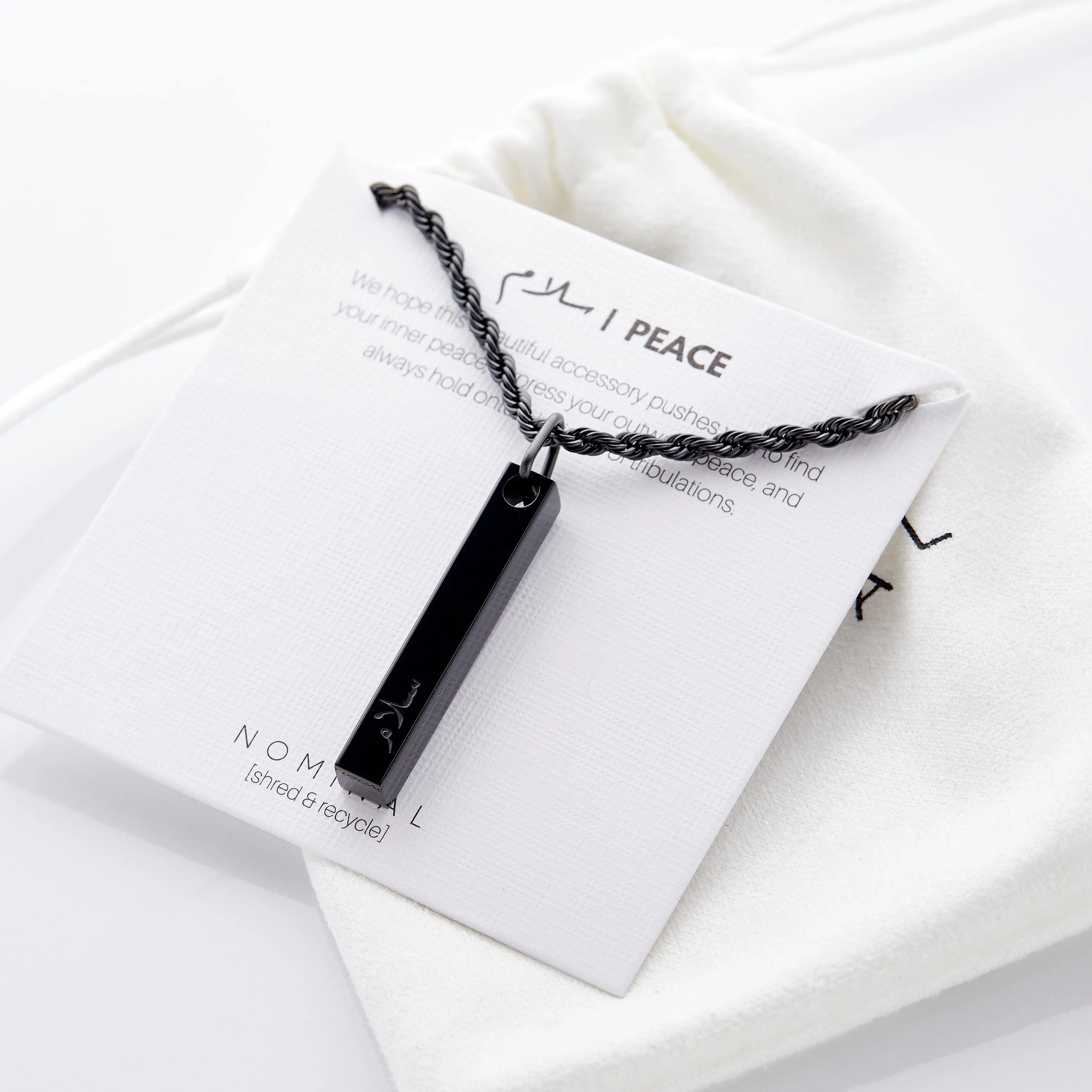 Peace Bar Necklace | Men