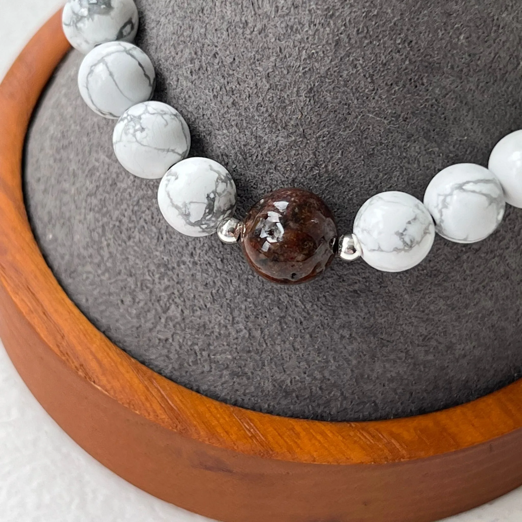 Pietersite & Howlite Men Bracelet