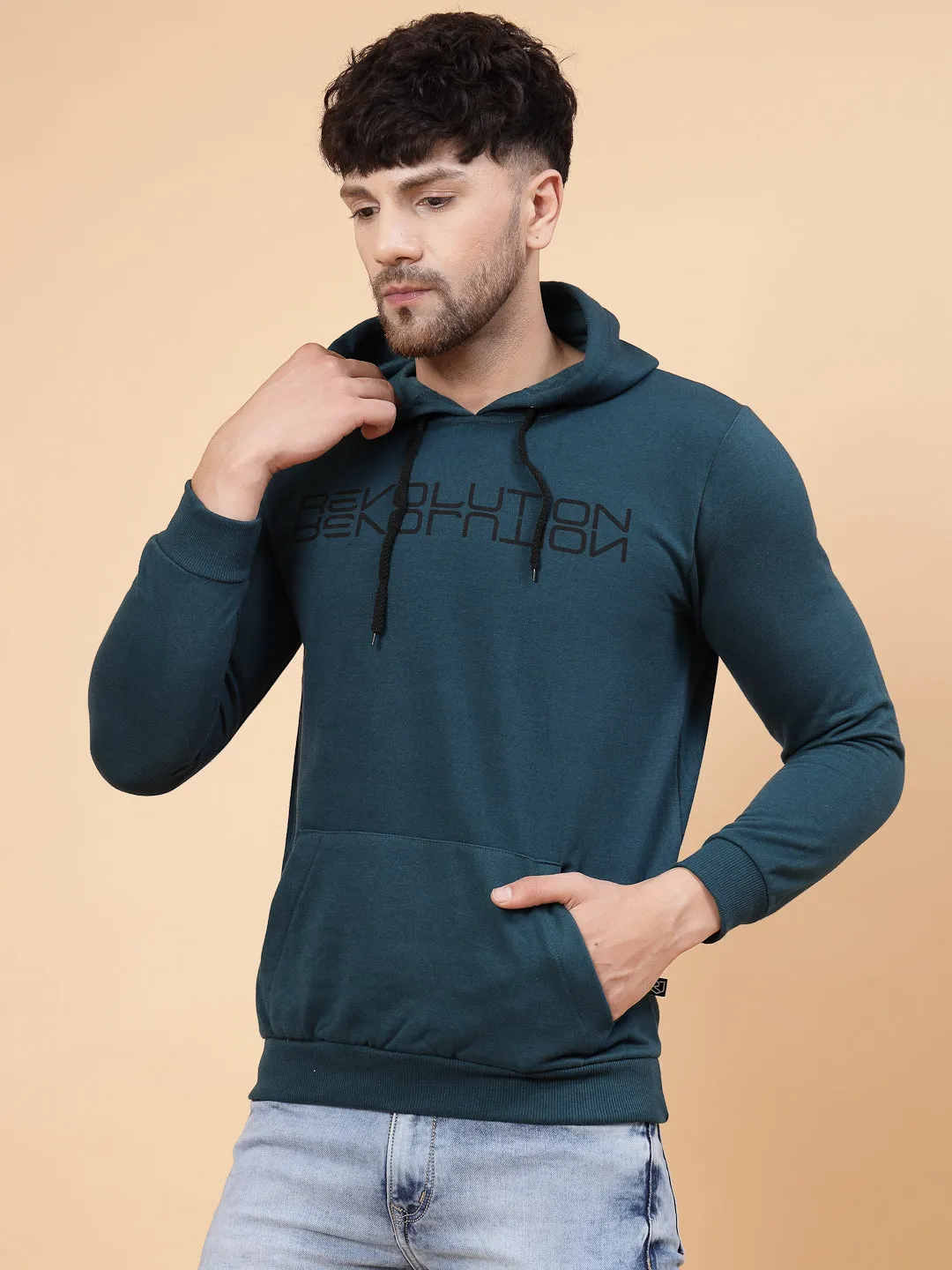 Printed Hooded Fleece Sweatshirt