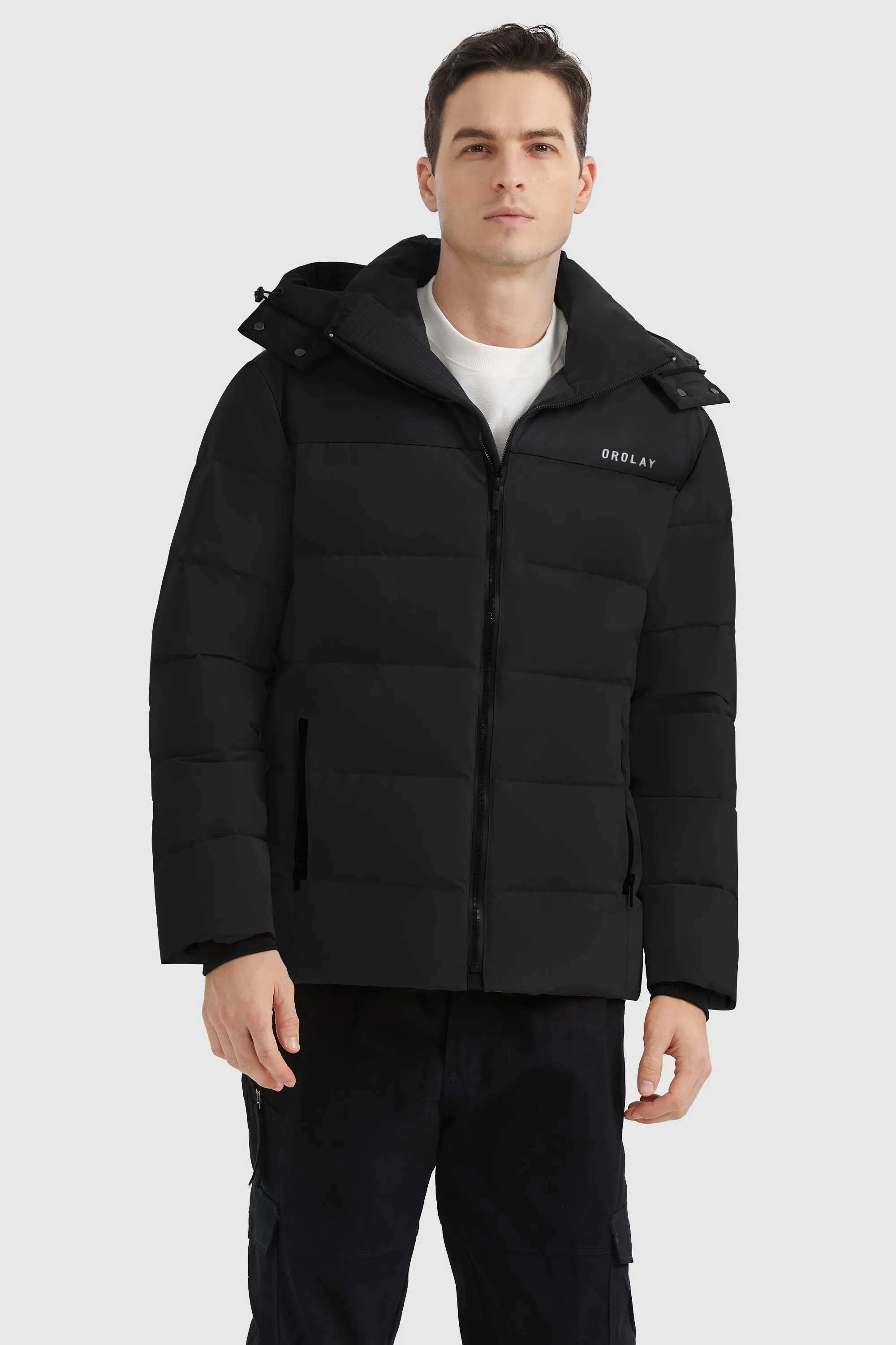 Puffer Warm Jacket Winter Full-Zip Windproof Coat