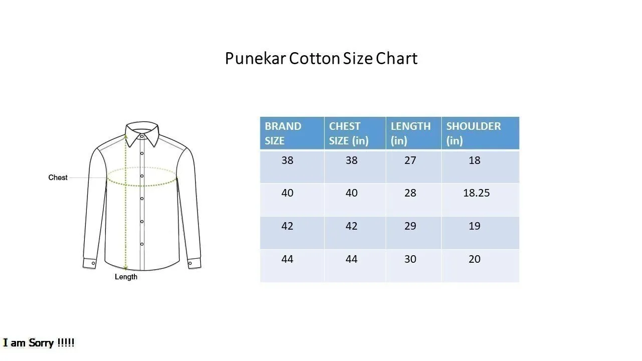 Punekar Cotton Gold Color Rich Cotton Formal Shirt For Men's