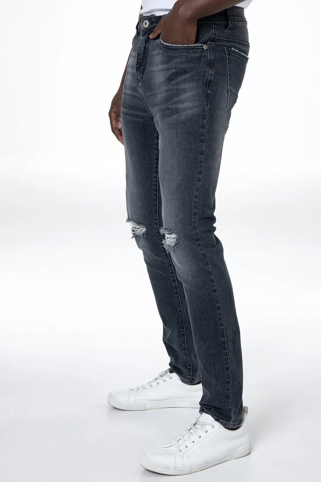 Rf02 Ripped Skinny Jeans _ 142681 _ Black Wash