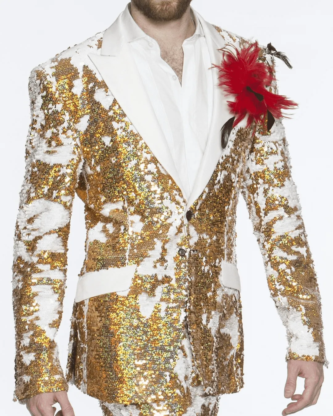 Sequin Jacket, R. Sequins Gold - Fashion -  Prom - Blazers