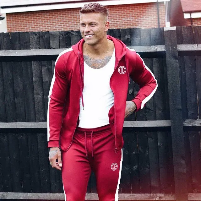 Sport Man Tracksuit Running Gym Men Set Sport Clothing Set Joggers Fitness Bodybuilding Sports Suits Mens Hoodie Pants Suit Men