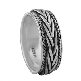 Sterling Silver Braided Wedding Ring