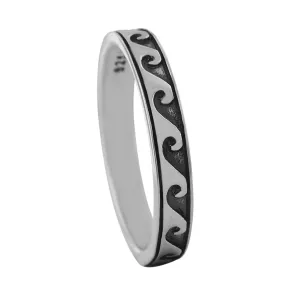 Sterling Silver Skinny Wave Ring