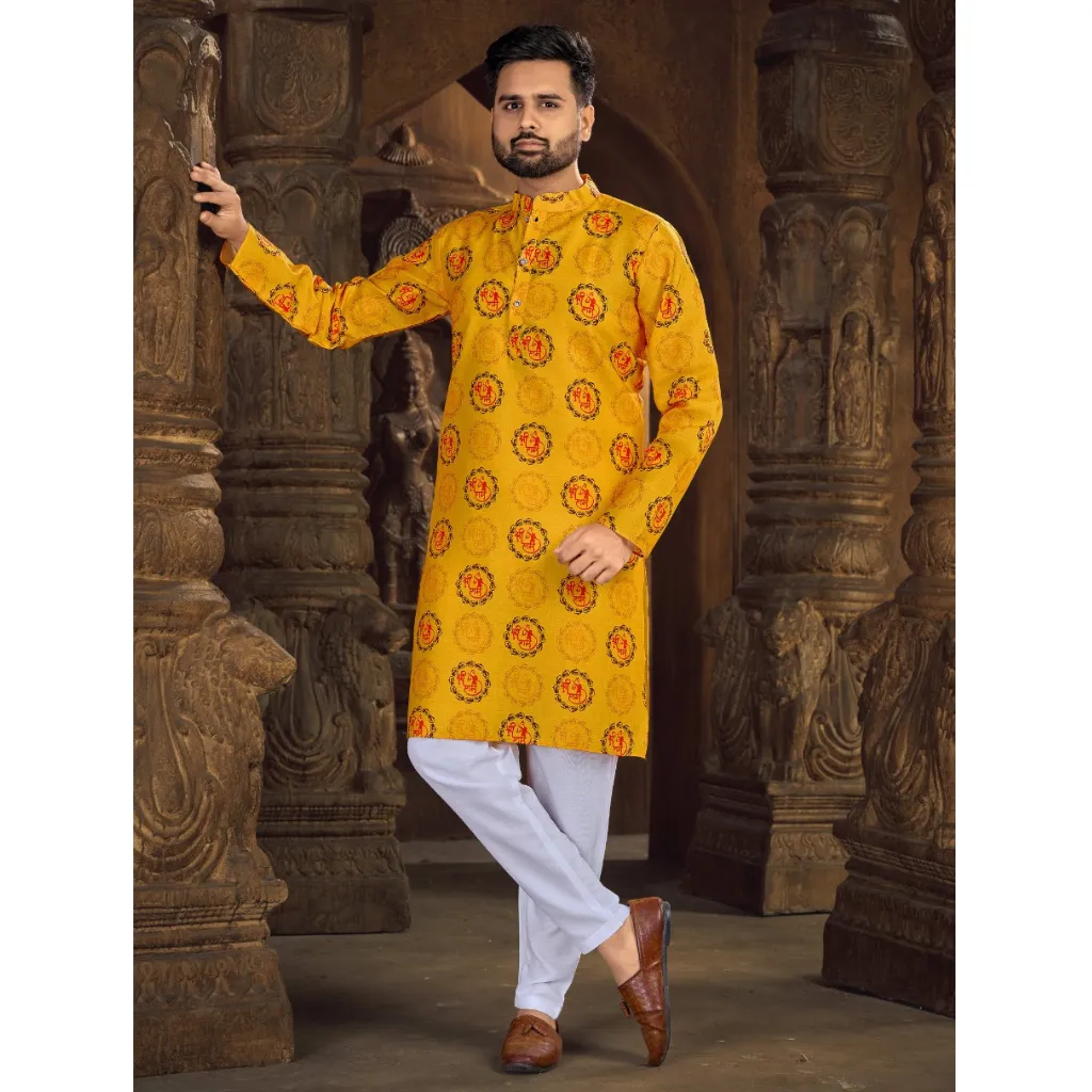 Traditional Cotton Men Kurta Pajama set