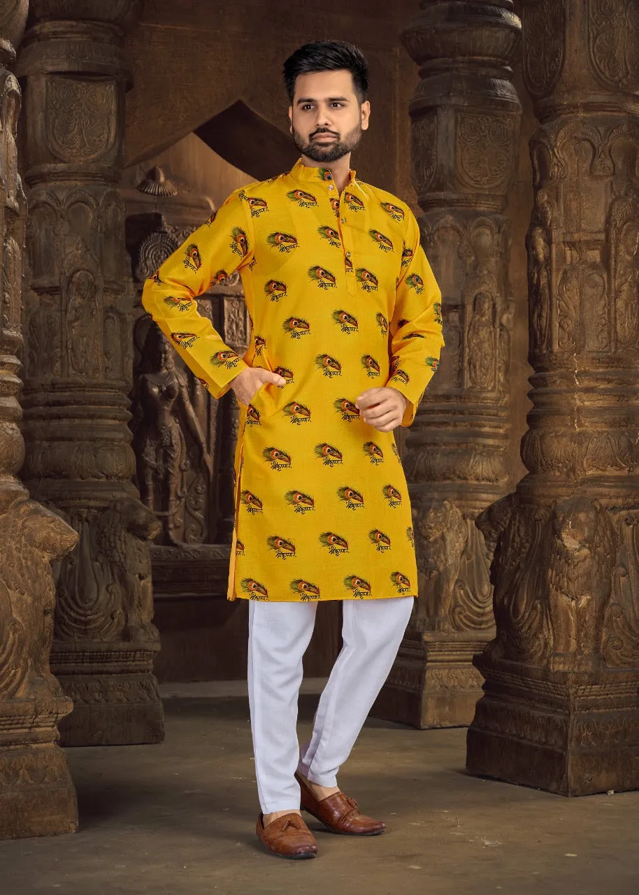 Traditional Cotton Men Kurta Pajama set