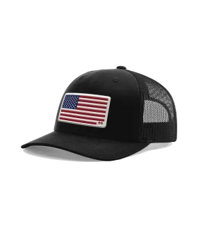 USA Flag Premium Leather Patch Hat