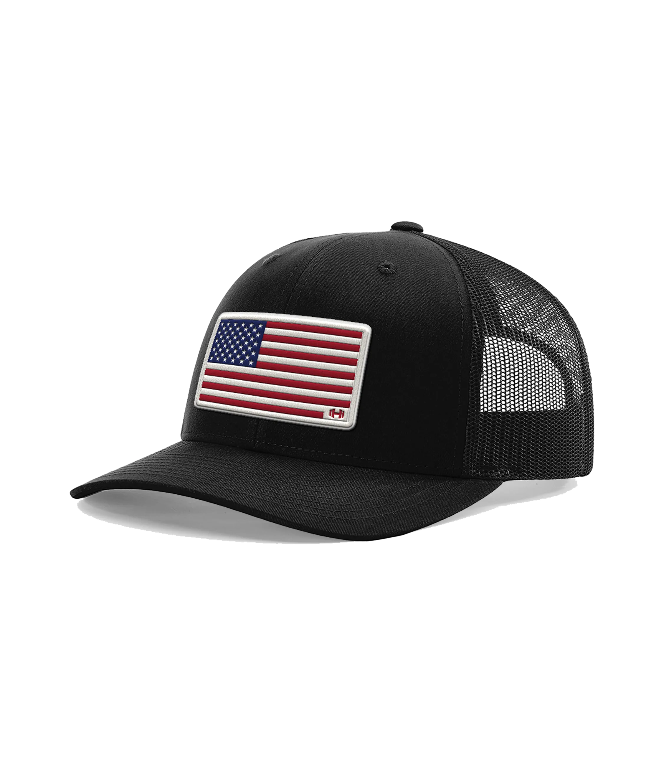 USA Flag Premium Leather Patch Hat