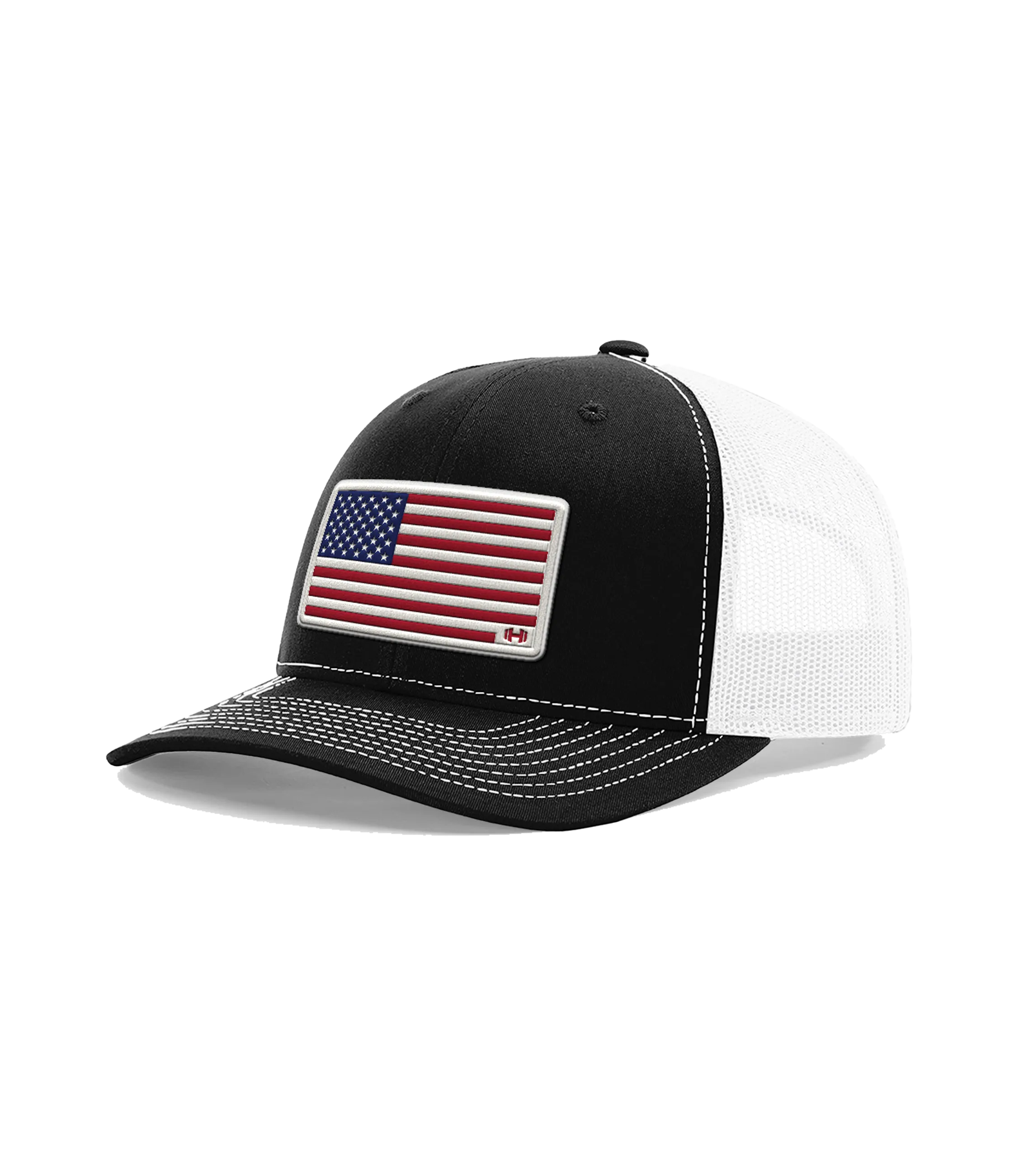 USA Flag Premium Leather Patch Hat