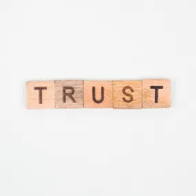 Wooden Magnet Letters, TRUST